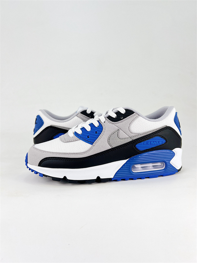 Men's Running weapon Air Max 90 White/Black/Royal/Grey Shoes 0136